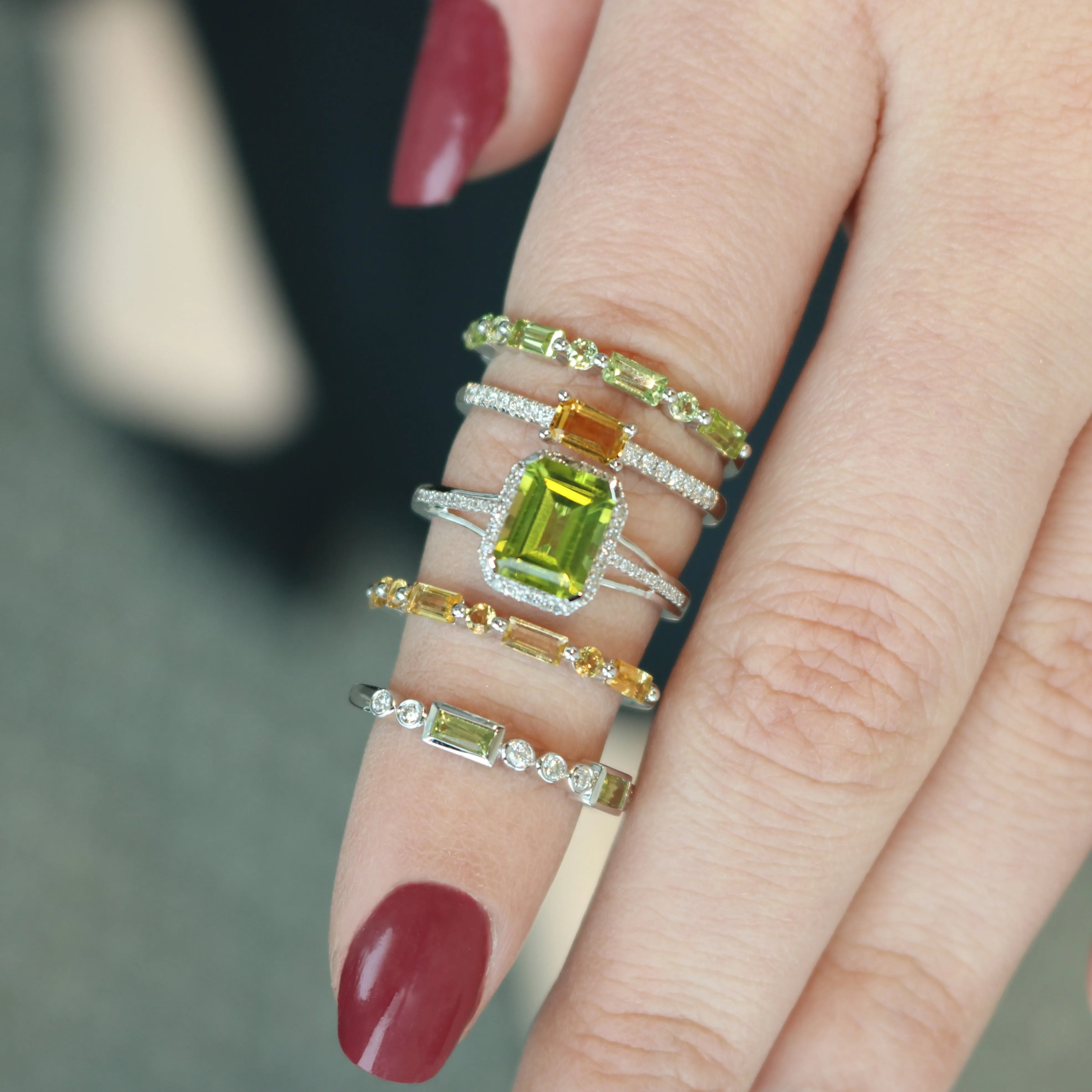 0.56ctw Peridot Ring