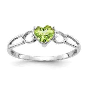 10KT GOLD POLISHED PERIDOT BIRTHSTONE RING