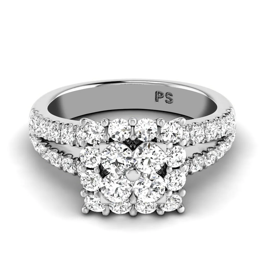 1.21 CT Round Cut Diamonds - Engagement Ring