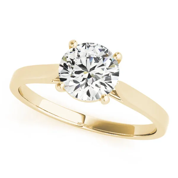 14K Solitaire Diamond Engagement Ring