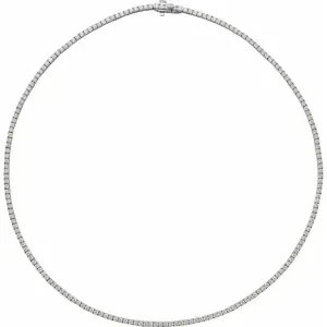 14K White Gold 5 3/4 CTW Lab-Grown Diamond 16" Necklace