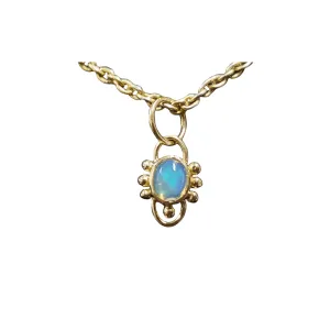 18k Ethiopian opal pendant