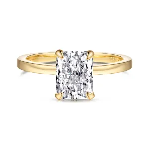 2 Carat Radiant Cut Solitaire Engagement Ring - Gold