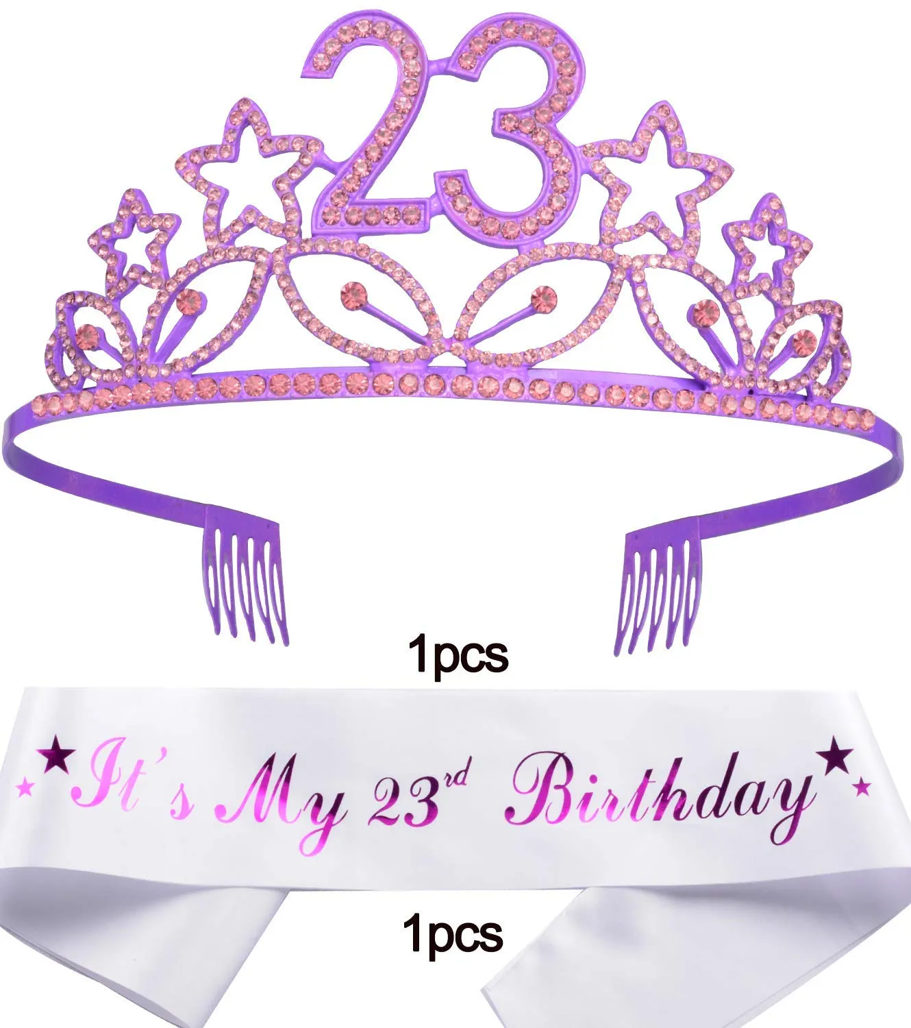 23rd Birthday, 23rd Birthday Gifts for Women, 23rd Birthday Crown, 23rd Birthday Sash