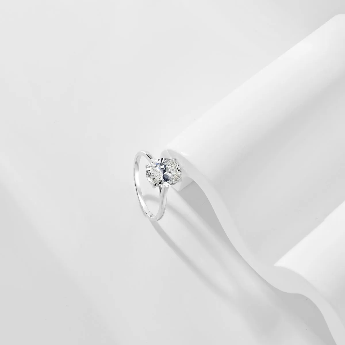 2.5 Carat Oval Cut Solitaire Engagement Ring