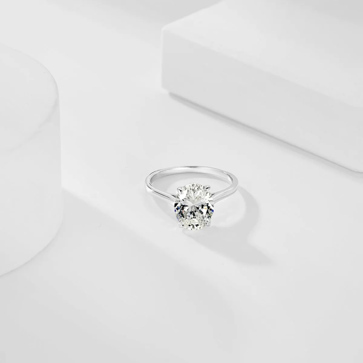 2.5 Carat Oval Cut Solitaire Engagement Ring