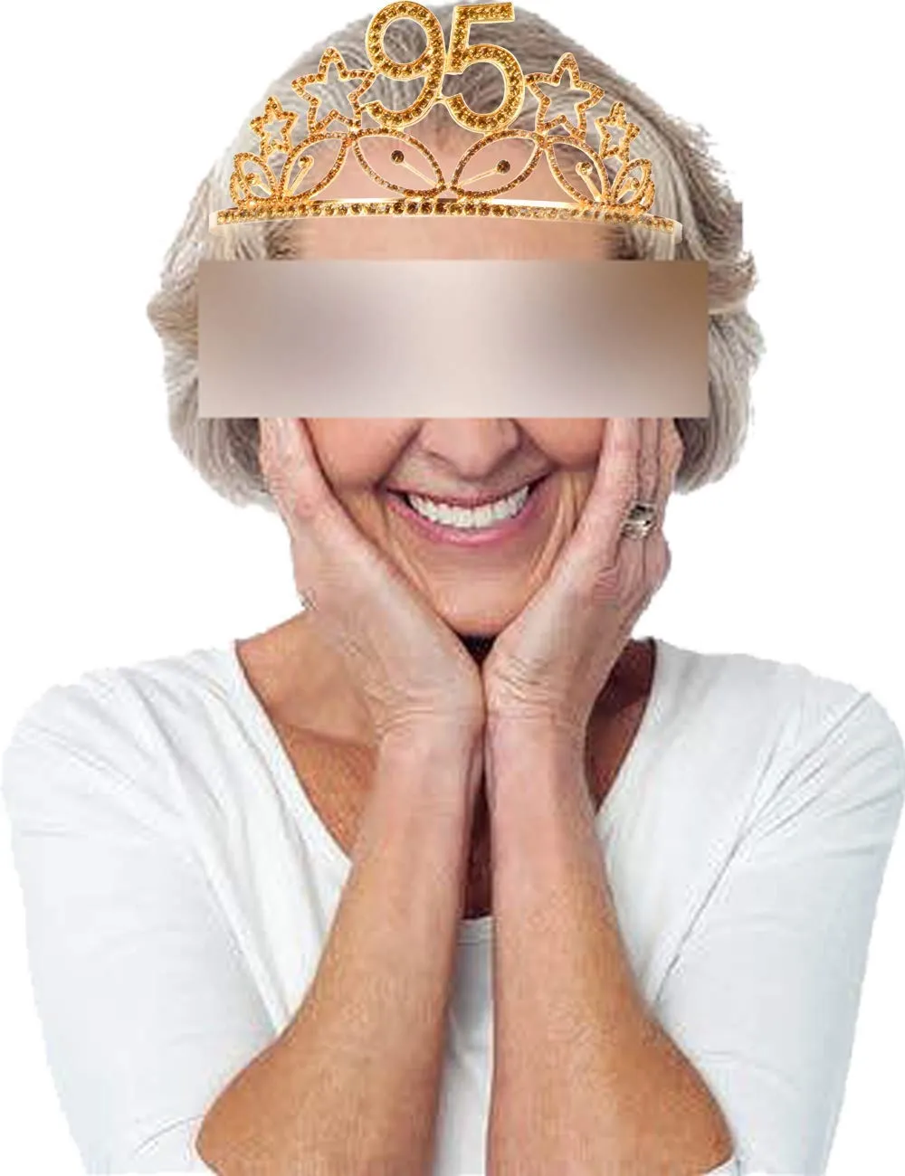 95th Birthday Gifts for Woman, 95th Birthday Tiara and Sash Gold, HAPPY 95th Birthday