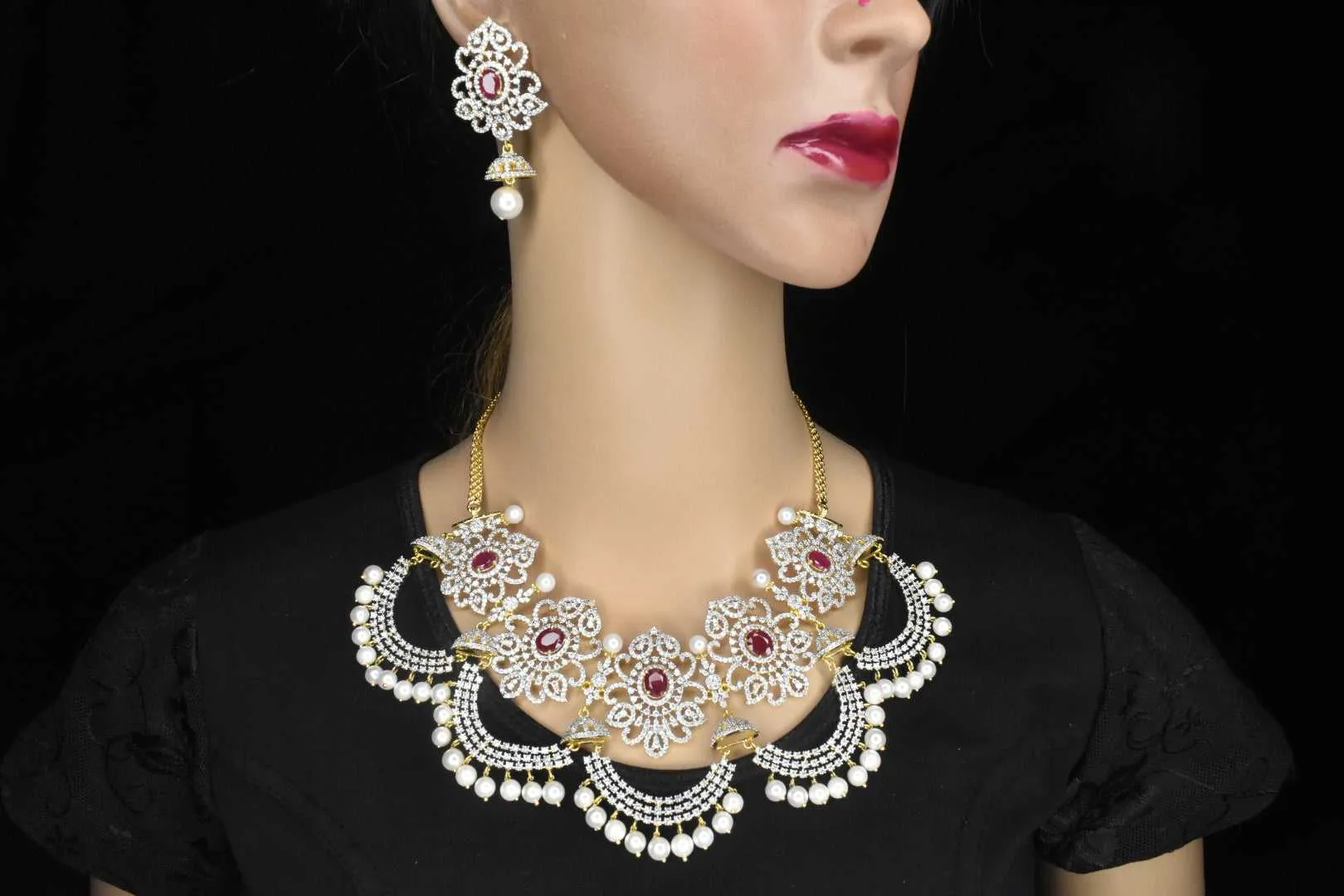 American Diamond Necklace Set