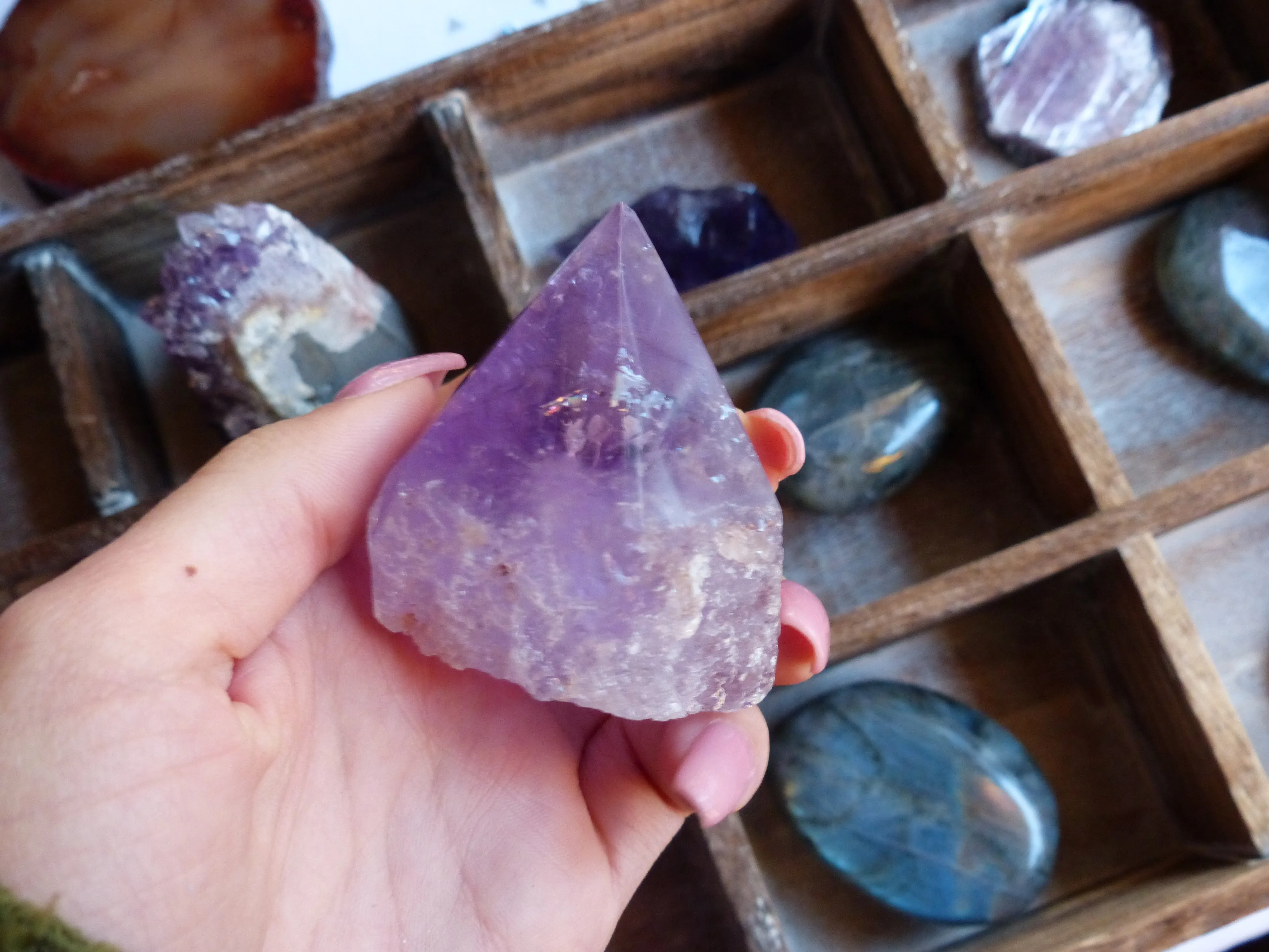 Amethyst Point, Polished Point with Rough Base (#3)