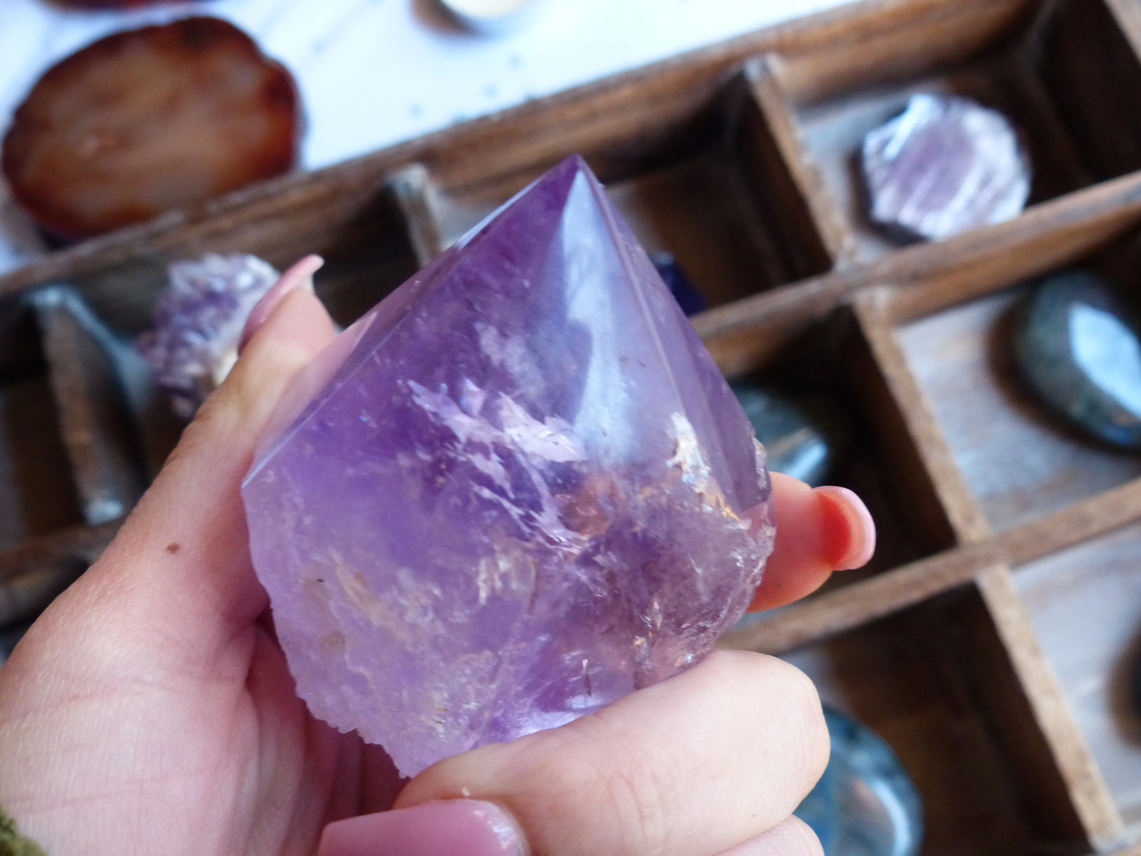 Amethyst Point, Polished Point with Rough Base (#3)