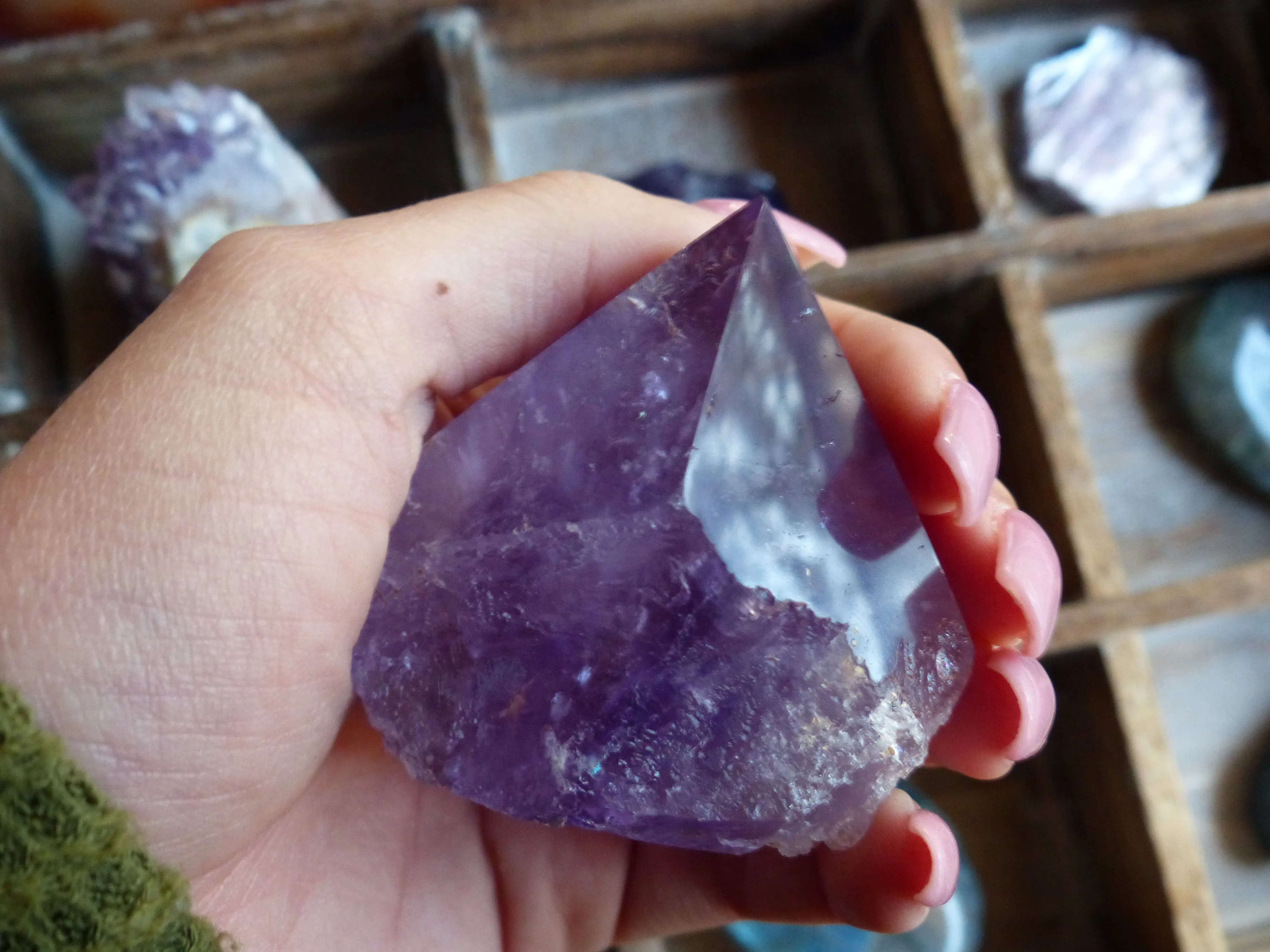 Amethyst Point, Polished Point with Rough Base (#3)