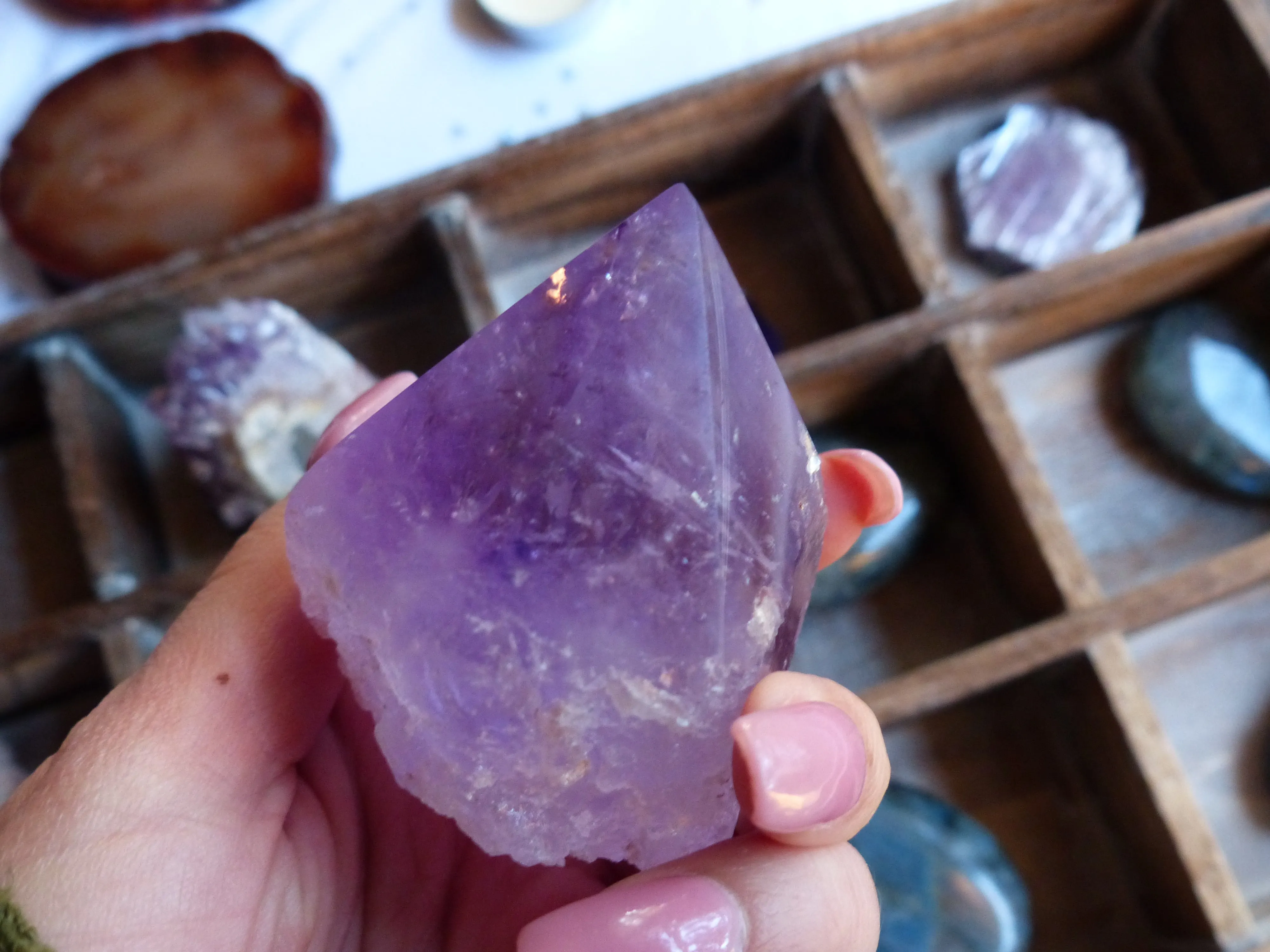 Amethyst Point, Polished Point with Rough Base (#3)