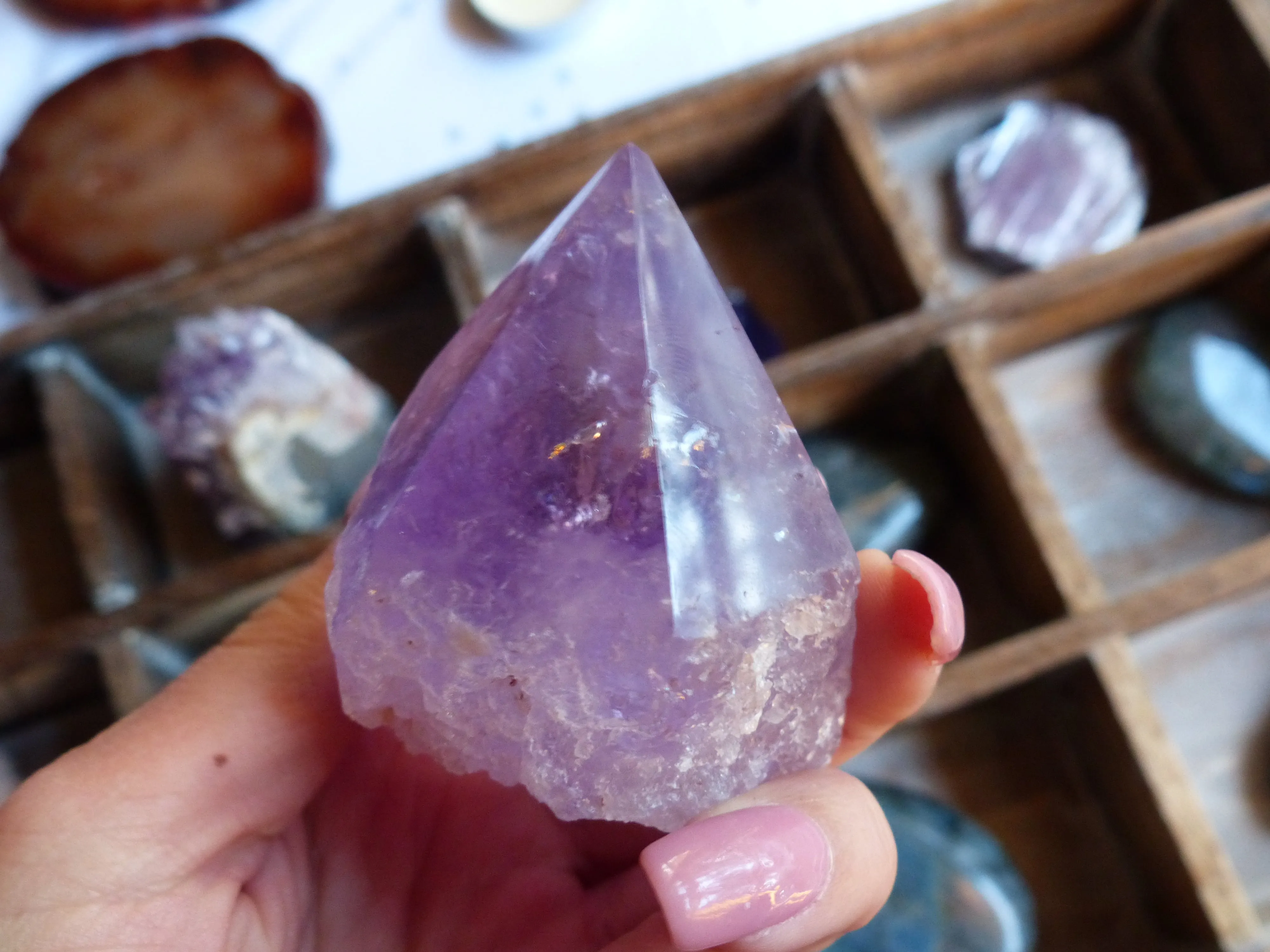 Amethyst Point, Polished Point with Rough Base (#3)