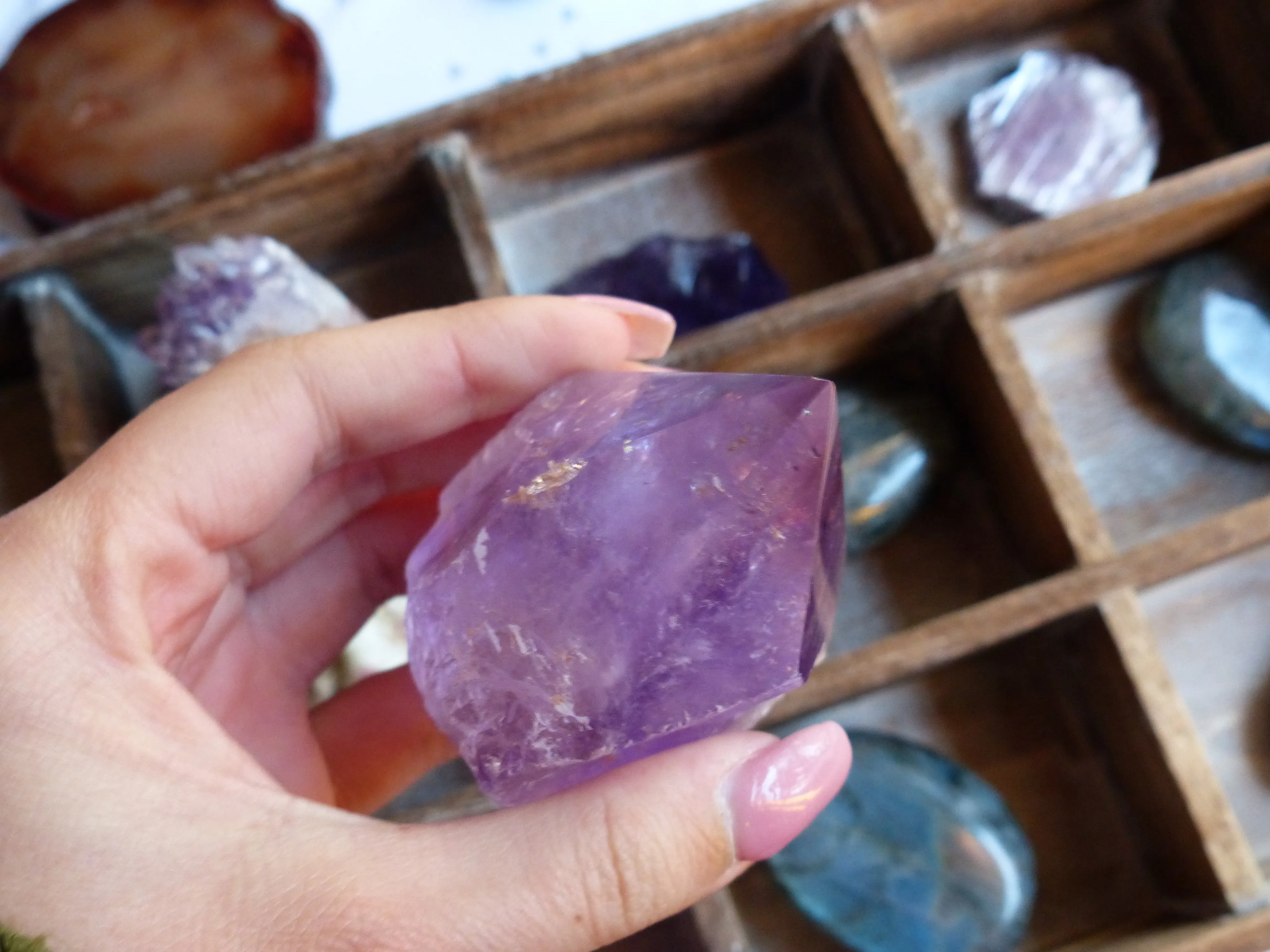 Amethyst Point, Polished Point with Rough Base (#3)