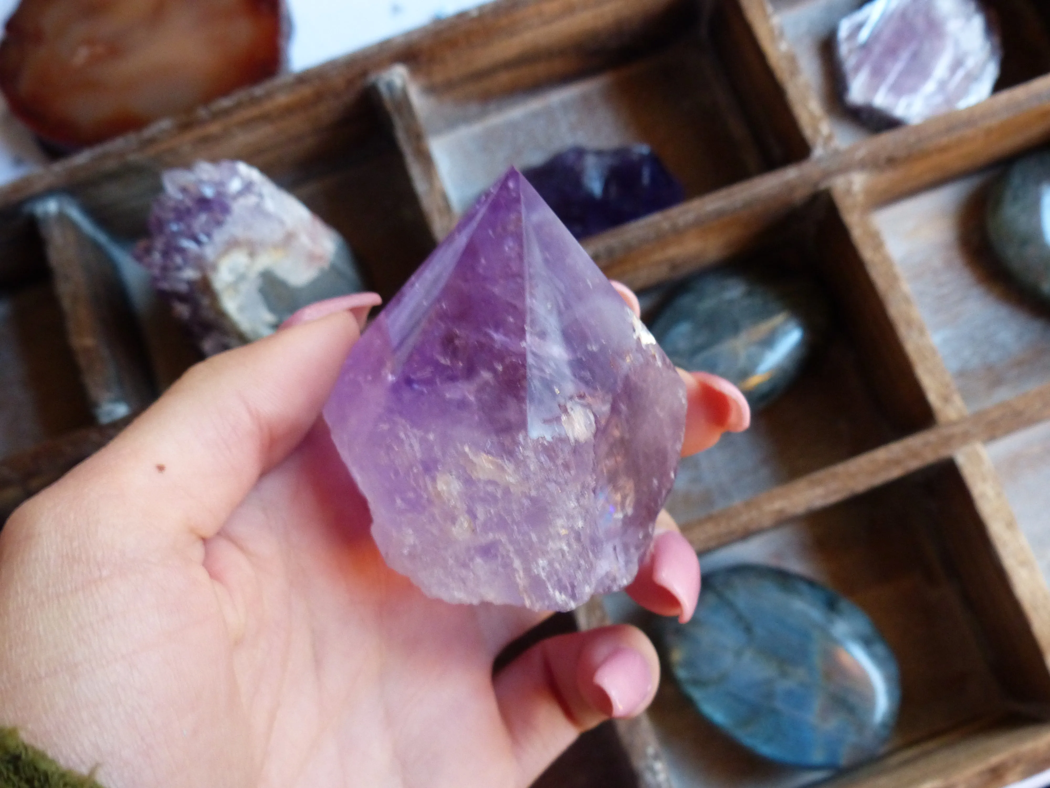 Amethyst Point, Polished Point with Rough Base (#3)