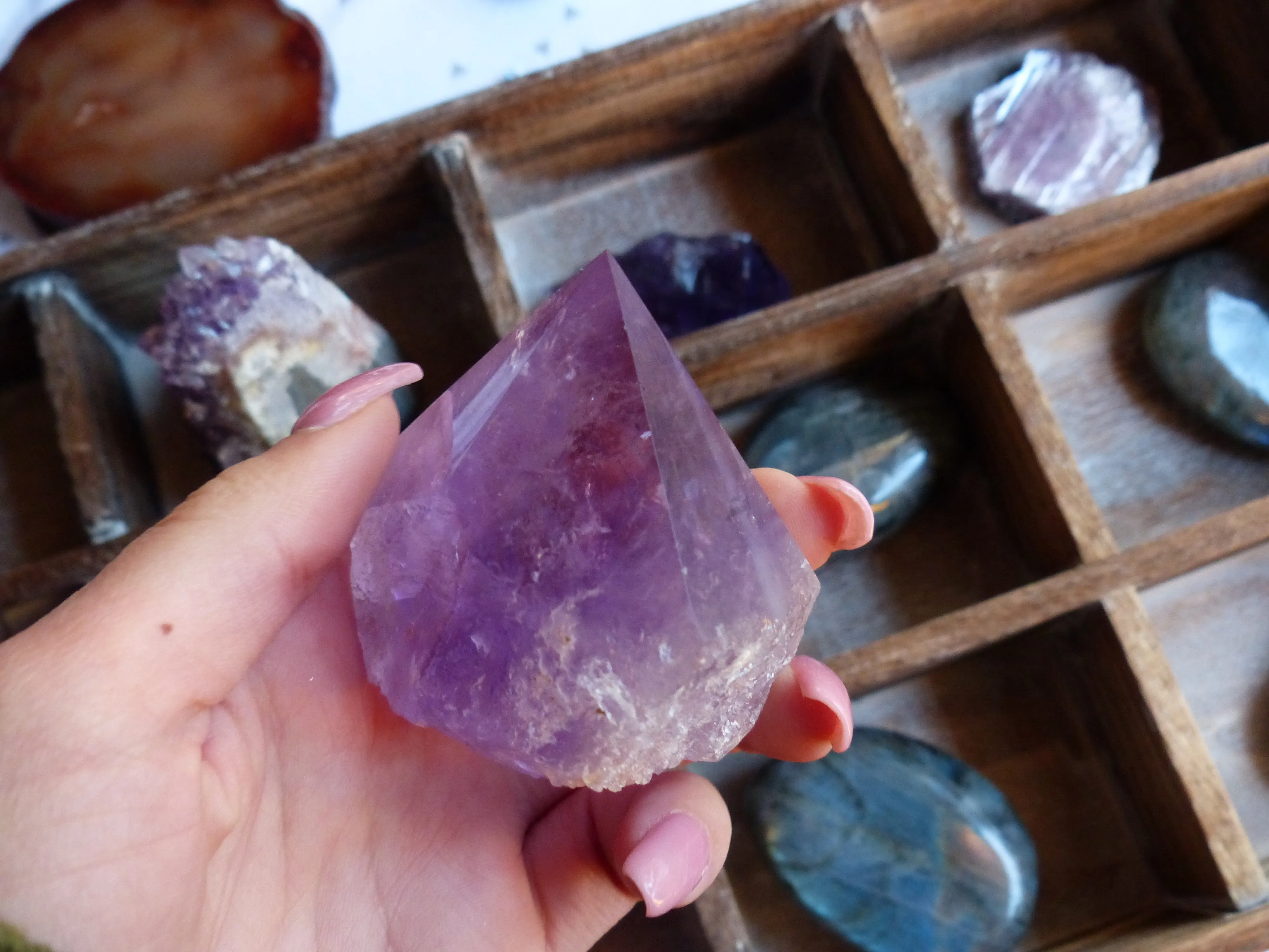 Amethyst Point, Polished Point with Rough Base (#3)