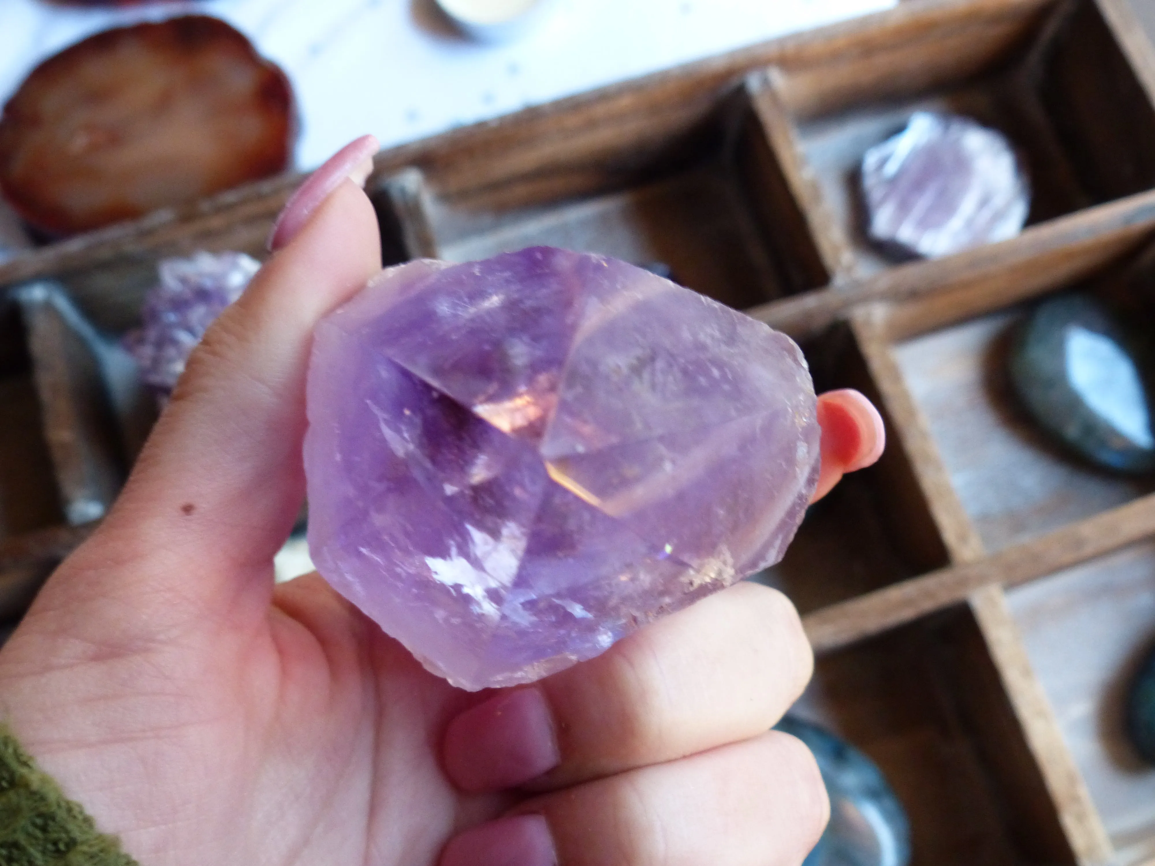 Amethyst Point, Polished Point with Rough Base (#3)