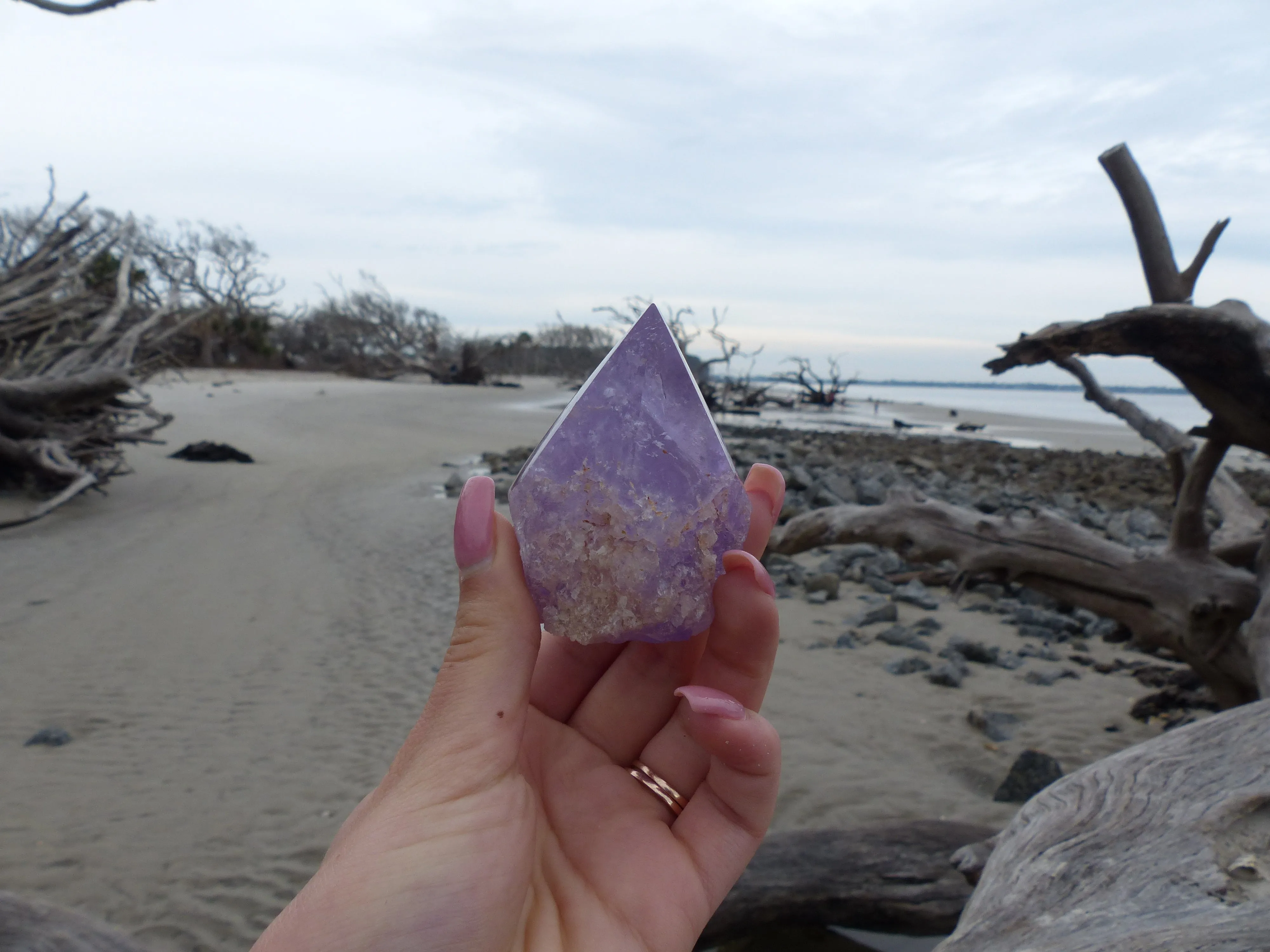 Amethyst Point, Polished Point with Rough Base (#8)