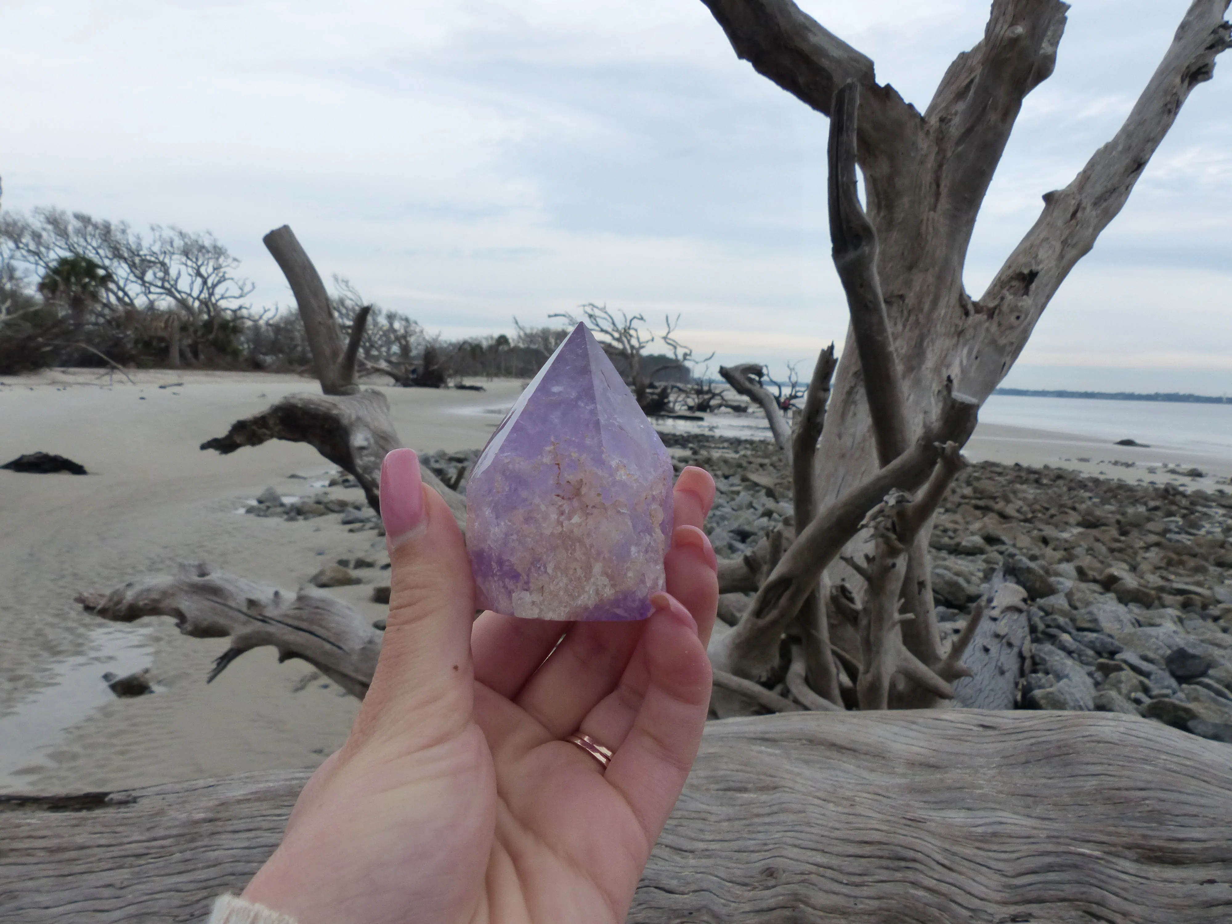 Amethyst Point, Polished Point with Rough Base (#8)