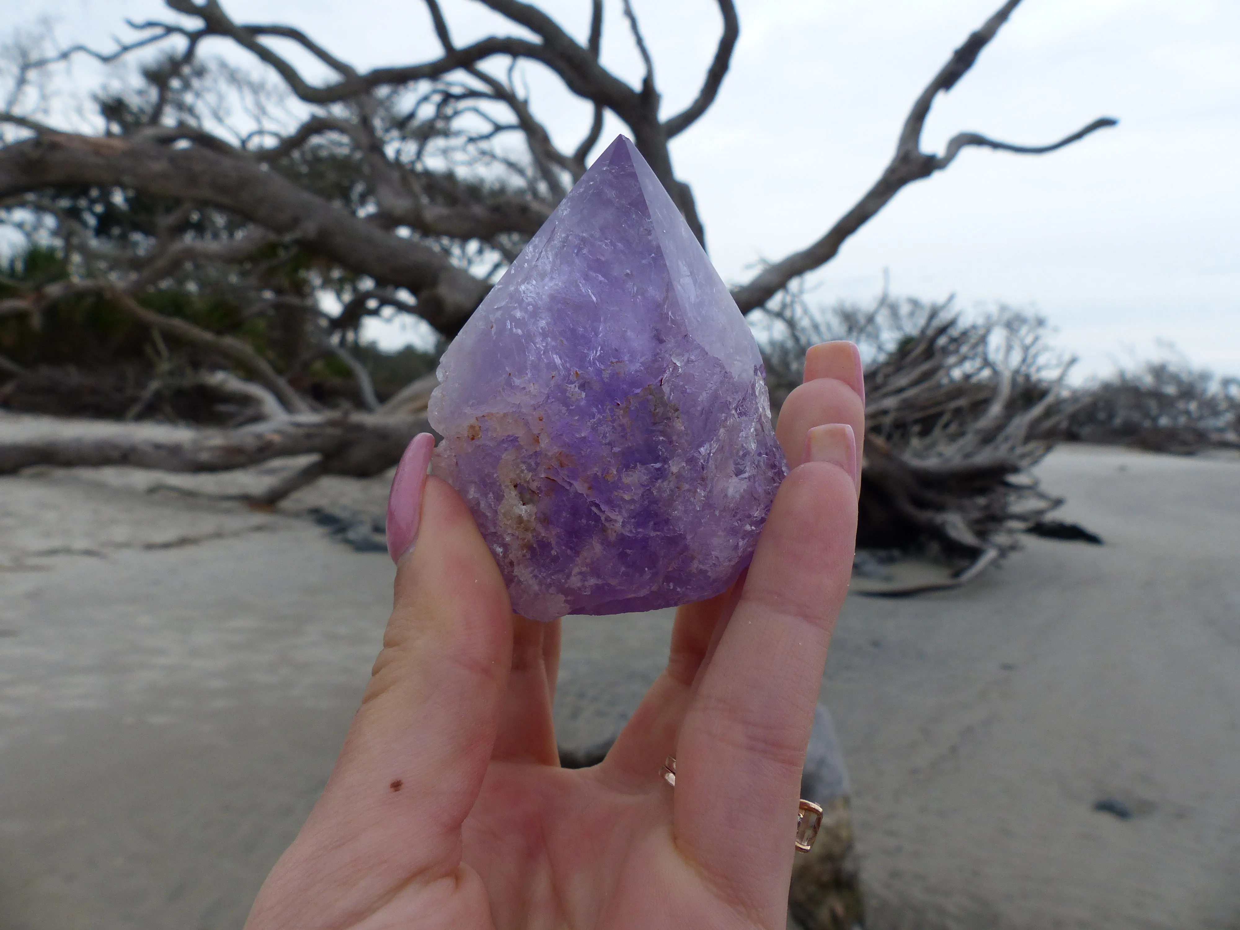 Amethyst Point, Polished Point with Rough Base (#8)