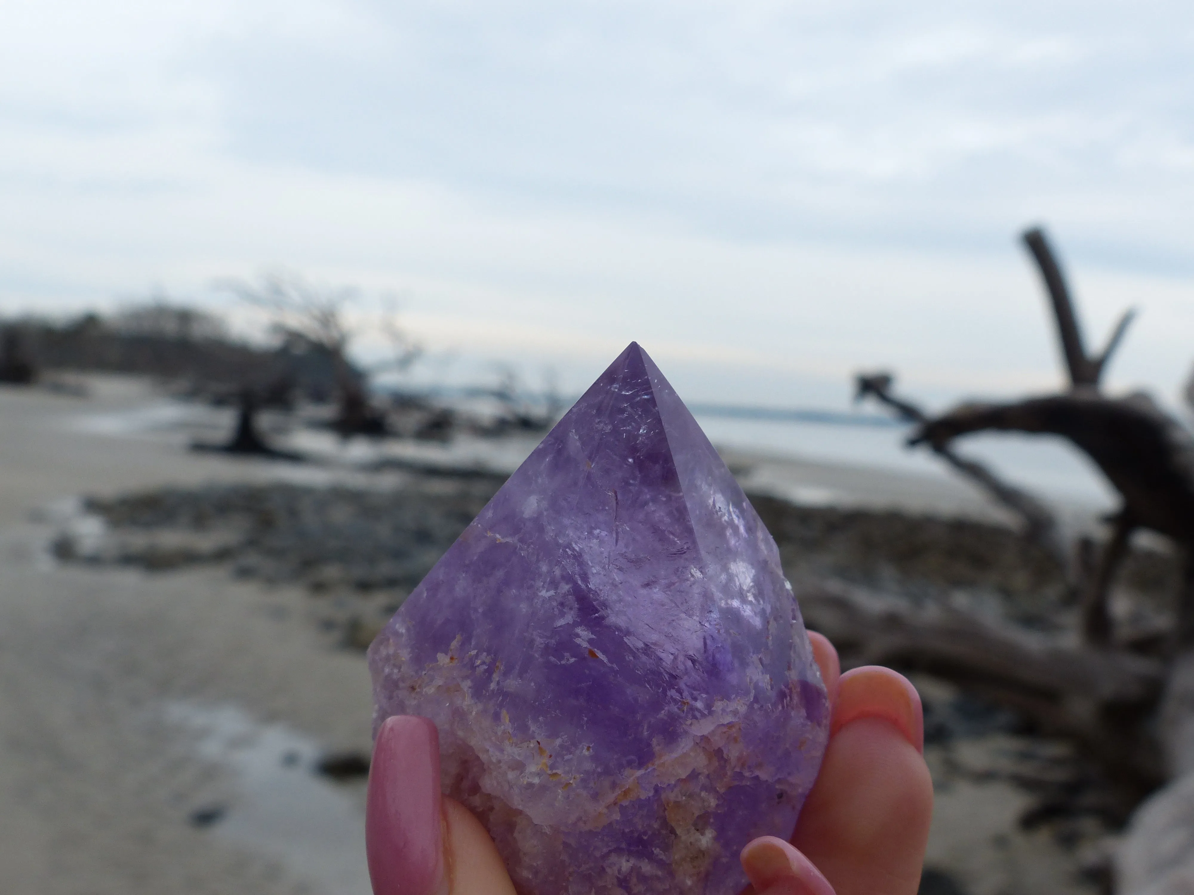 Amethyst Point, Polished Point with Rough Base (#8)