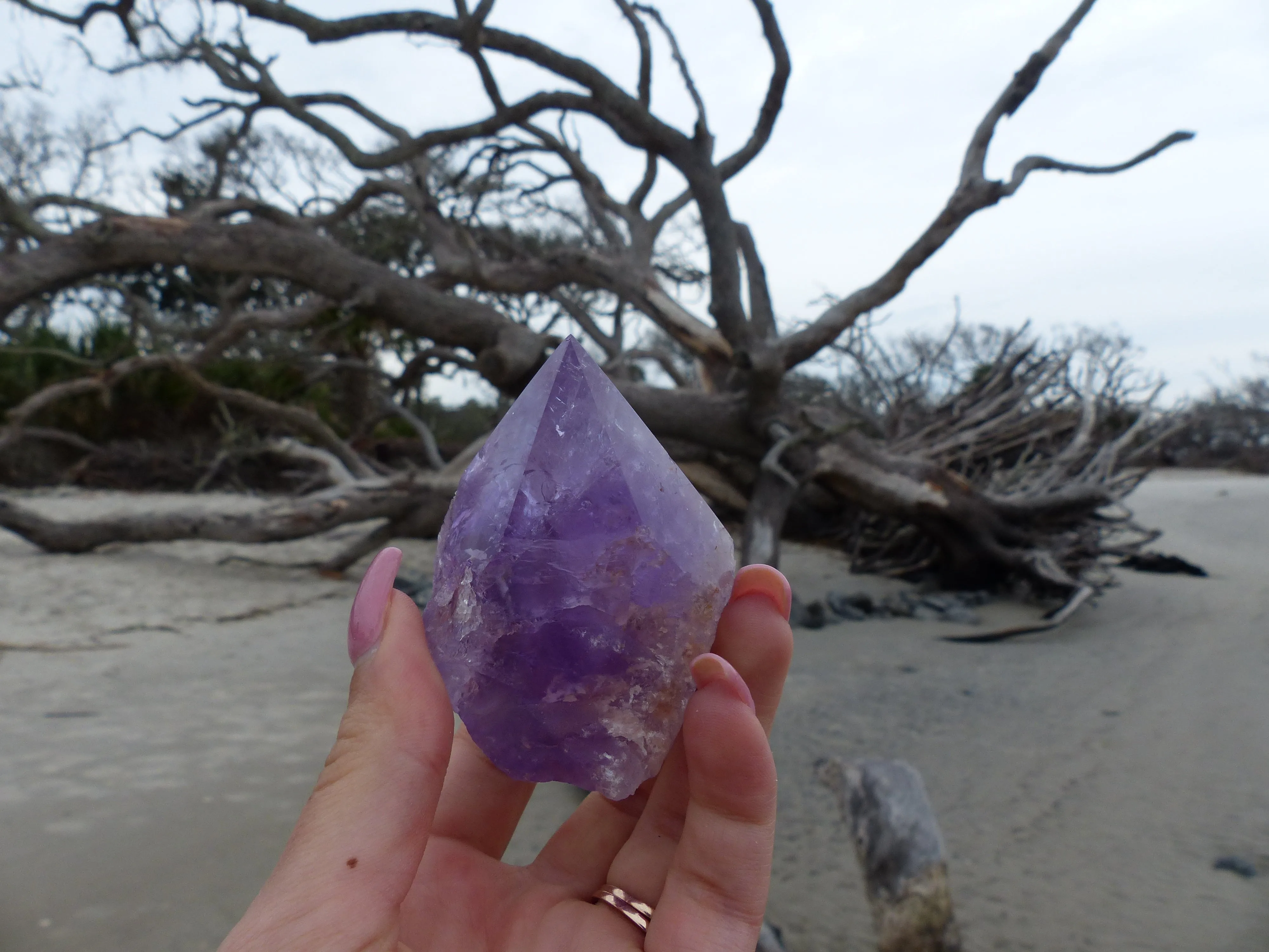 Amethyst Point, Polished Point with Rough Base (#8)