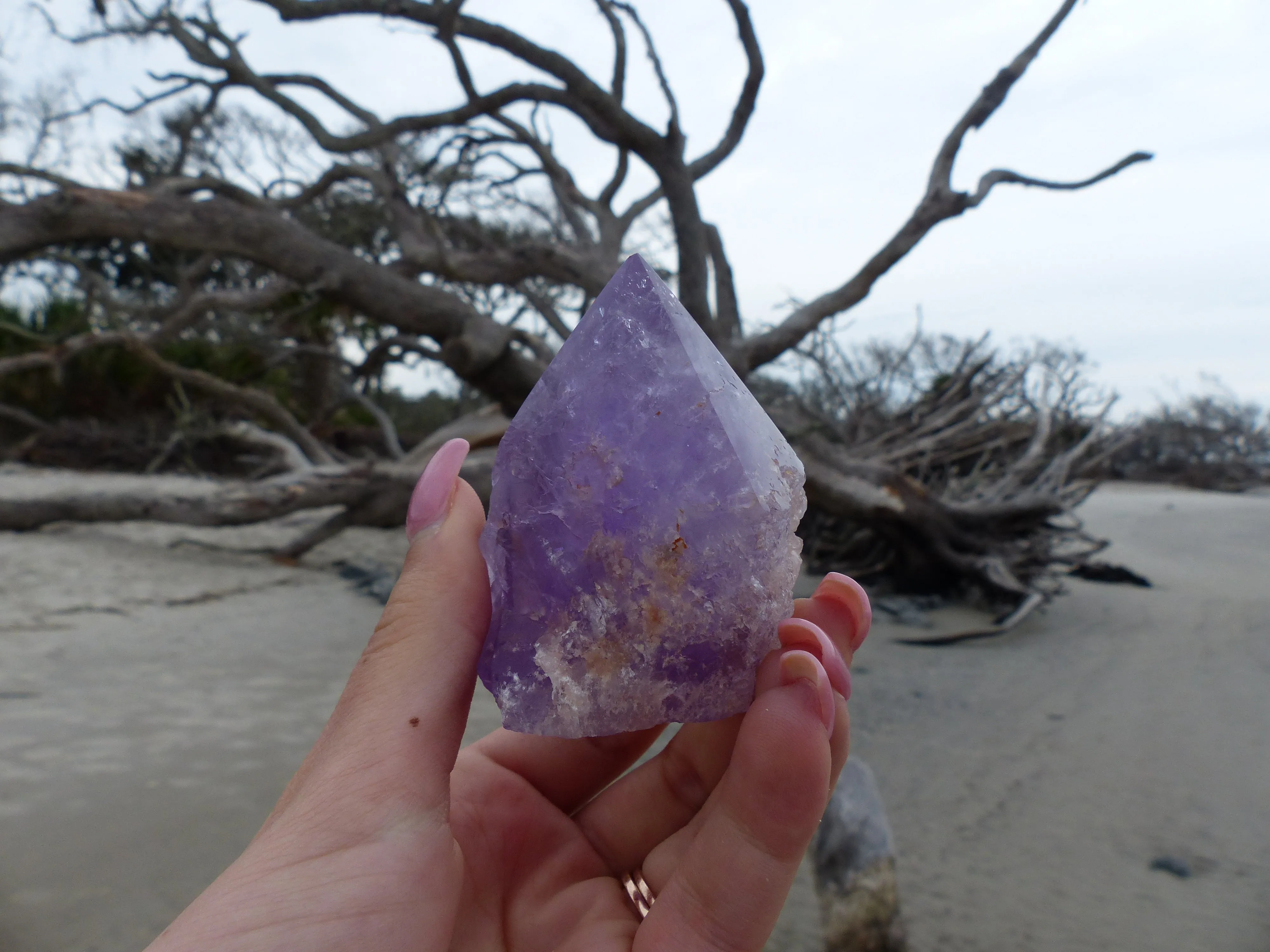 Amethyst Point, Polished Point with Rough Base (#8)