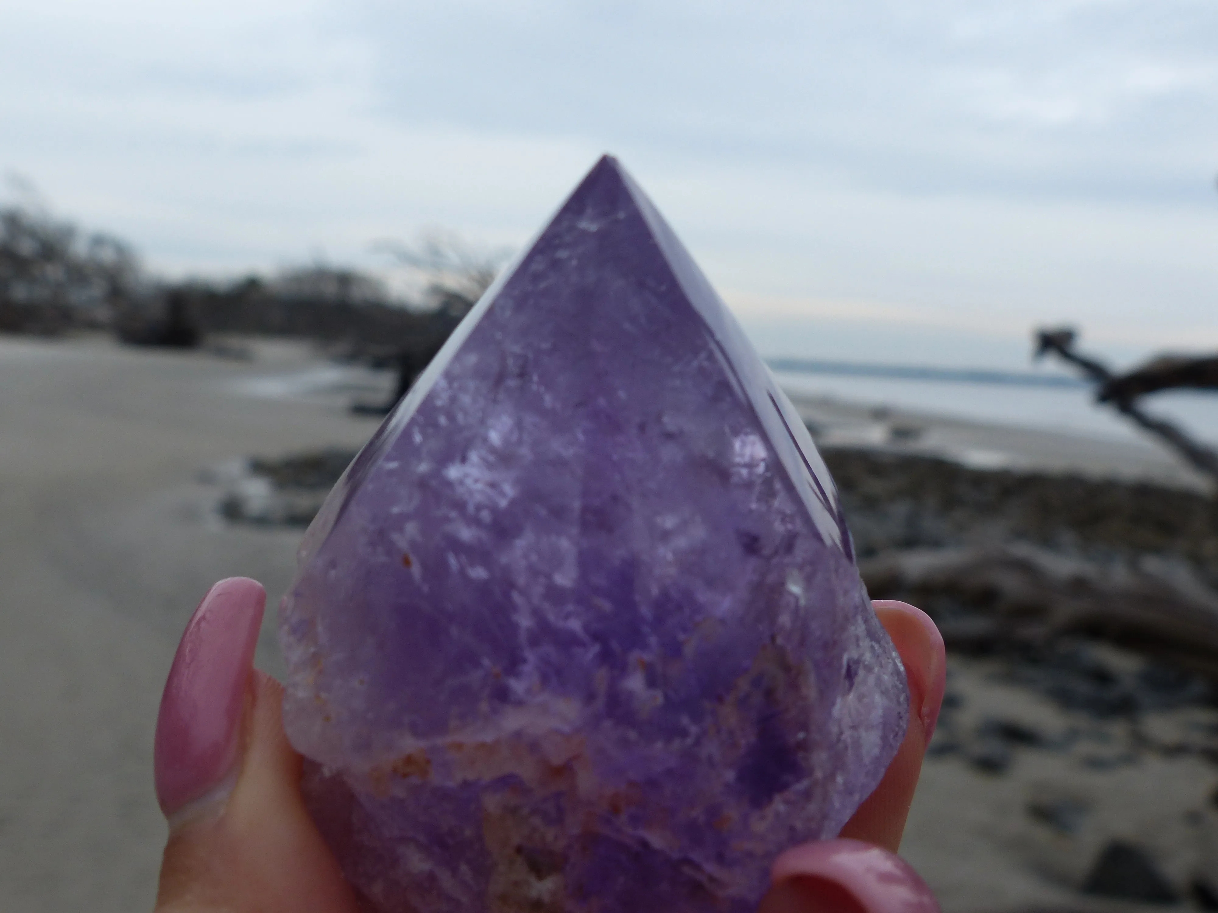 Amethyst Point, Polished Point with Rough Base (#8)