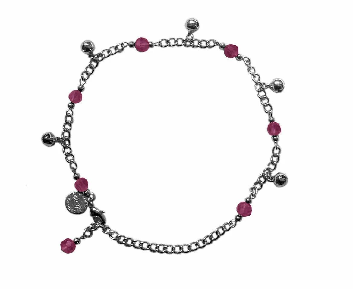 Anklet Silver - Bells and Beads