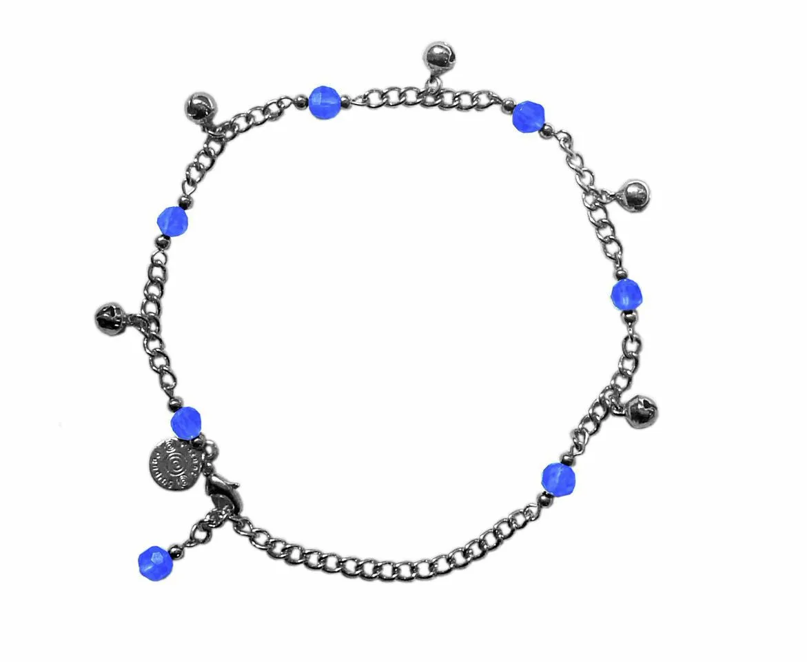 Anklet Silver - Bells and Beads