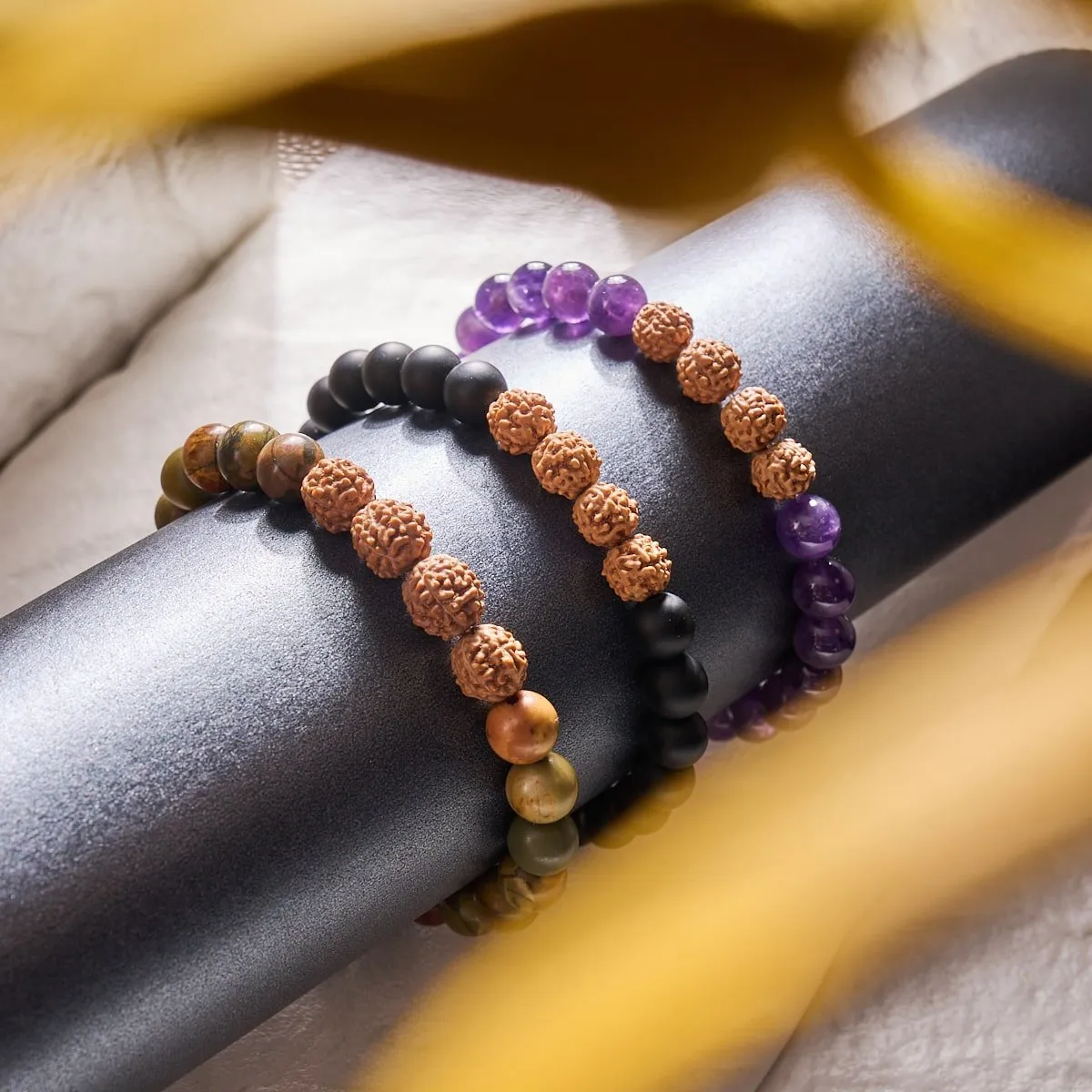 Astral | Amethyst x Rudraksha |  Mala Bracelet