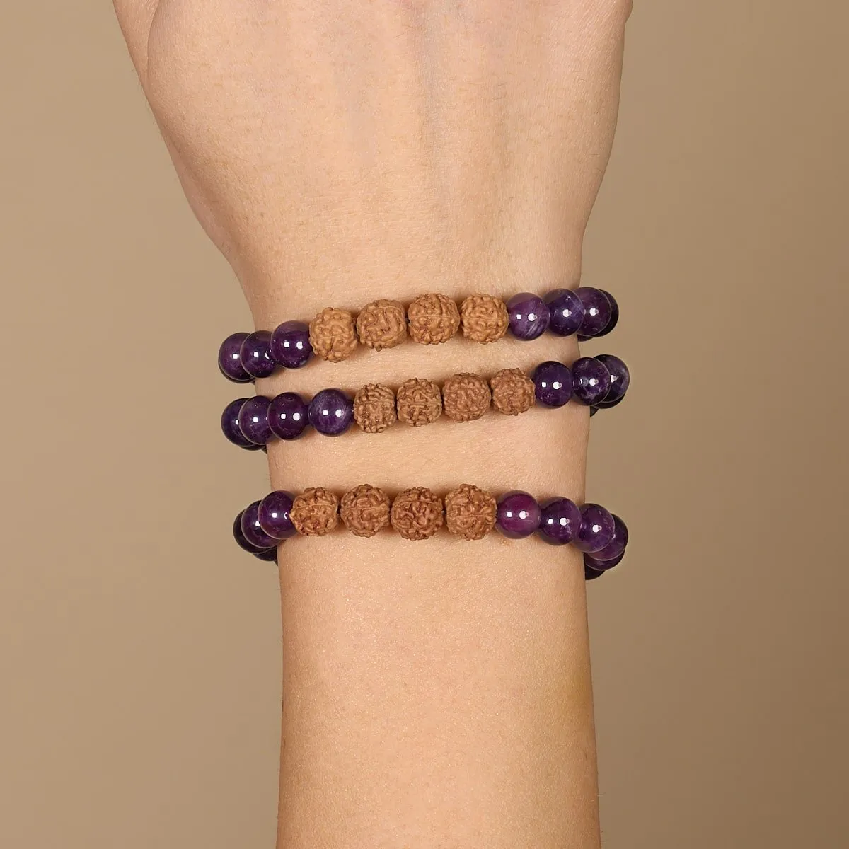 Astral | Amethyst x Rudraksha |  Mala Bracelet