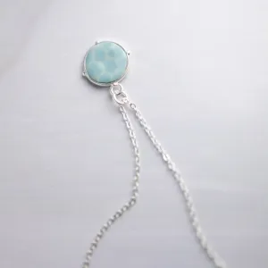 Bermuda Blue Reversible Medallion Necklace