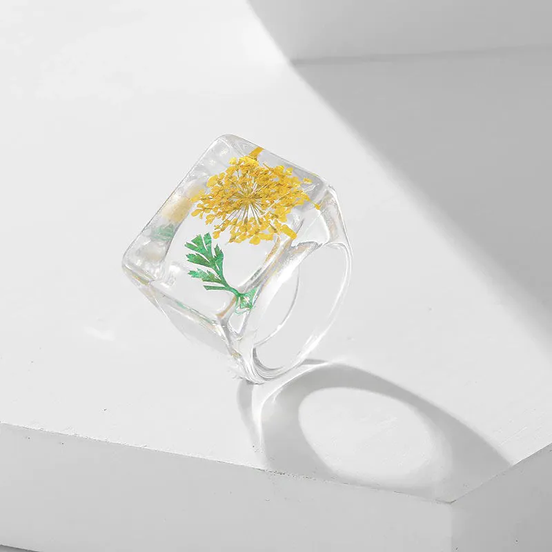 Botanical Garden Resin Ring