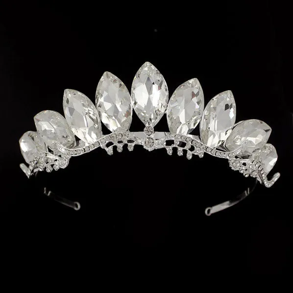 Bridal Wedding Tiara with Large Rhinestones