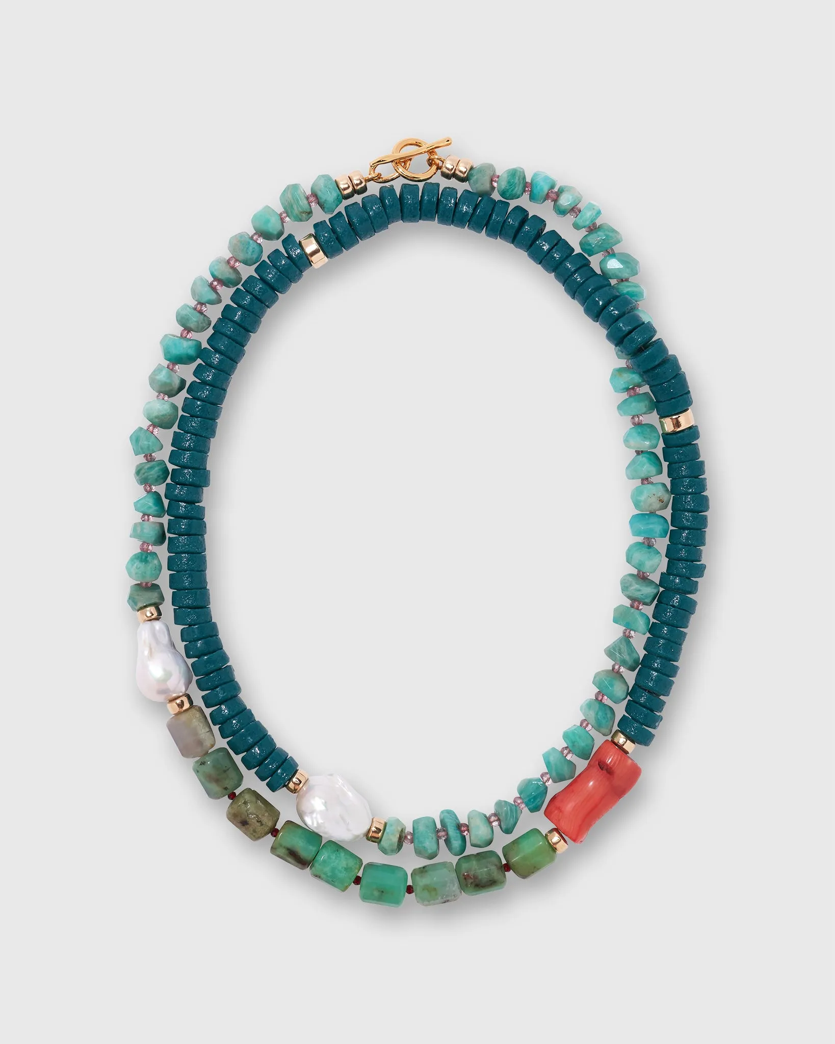 Cabana Necklace in Green Sea