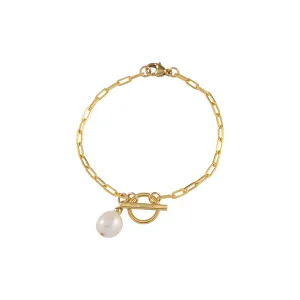 CLIP CHAIN BRACELET WITH PEARL