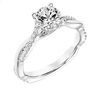 Contemporary Round Twisted Engagement Ring