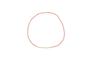 Coral Necklace with Gold Beads