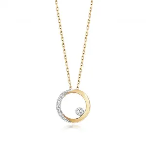 Diamond Jewellery 9ct Gold Diamond Circle Necklace ND124