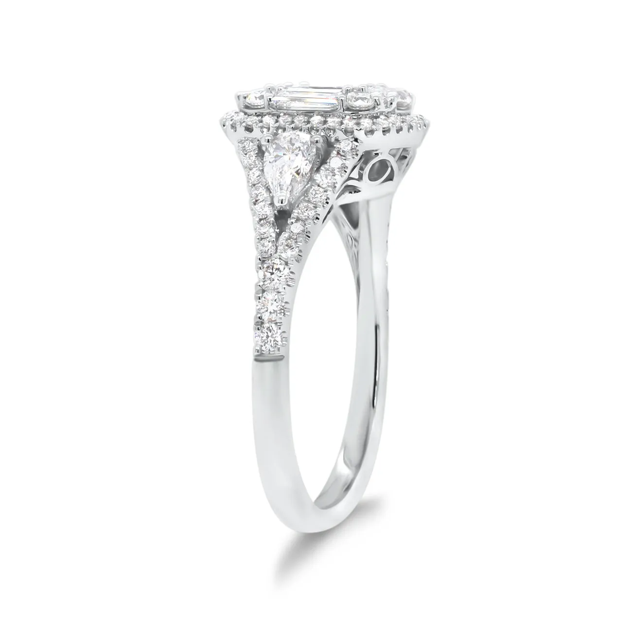 Diamond Mixed Cuts Engagement Ring