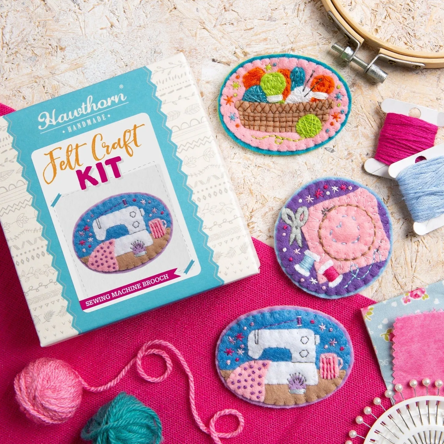 Embroidery Felt Craft Brooch Kit