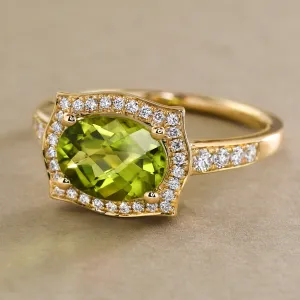 Extra-Sparkly Peridot Ring