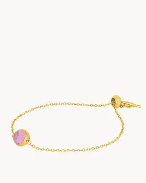 February Birthstone Devotion Signature Bracelet, Gold