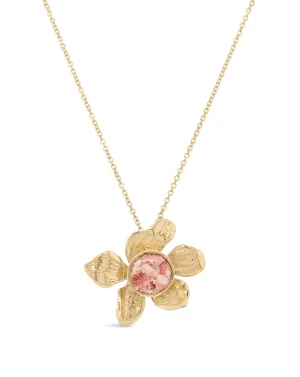 Fera ~ Medium Flower Pendant in Gold