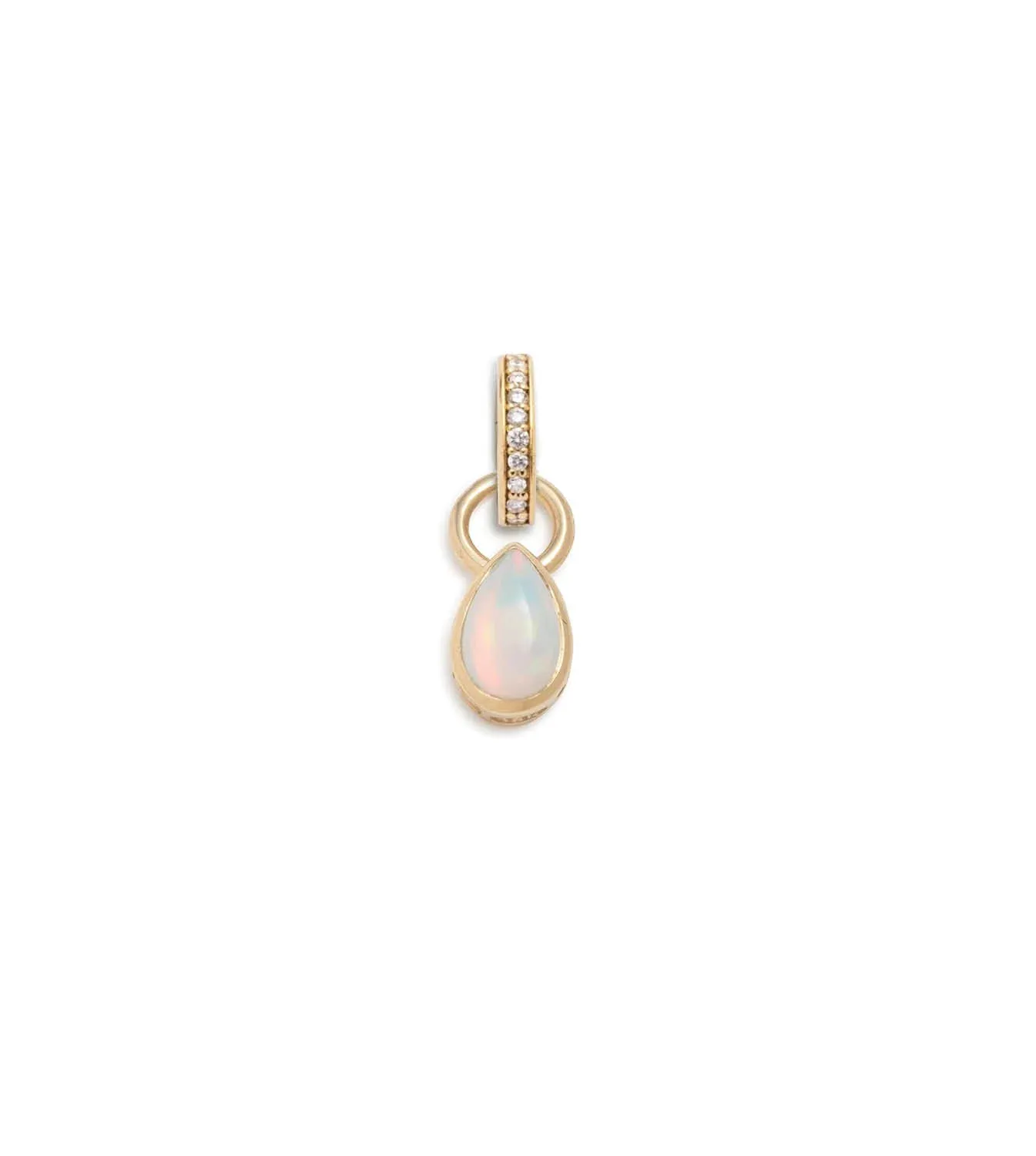 Forever & Always a Pair : 0.85ct Opal Pear Pendant with Oval Pushgate