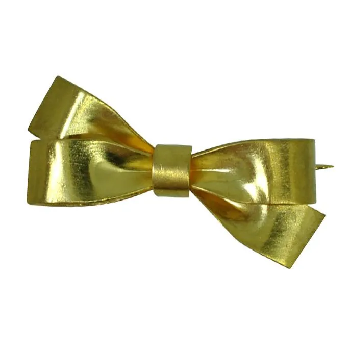 Gold Bow Brooch