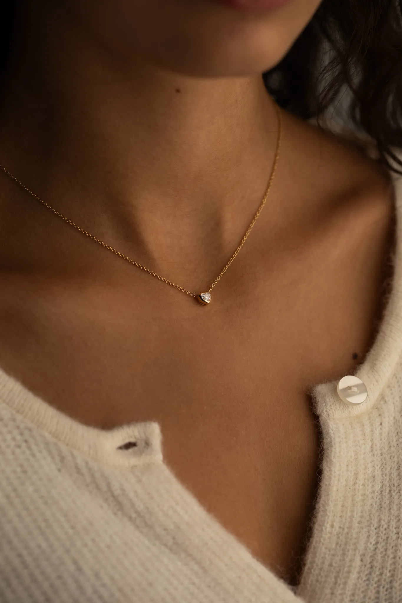 Heart Bezel Necklace