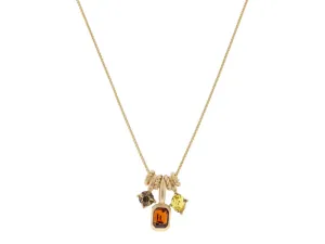 Jane Marie - Champagne Charm Cluster Necklace