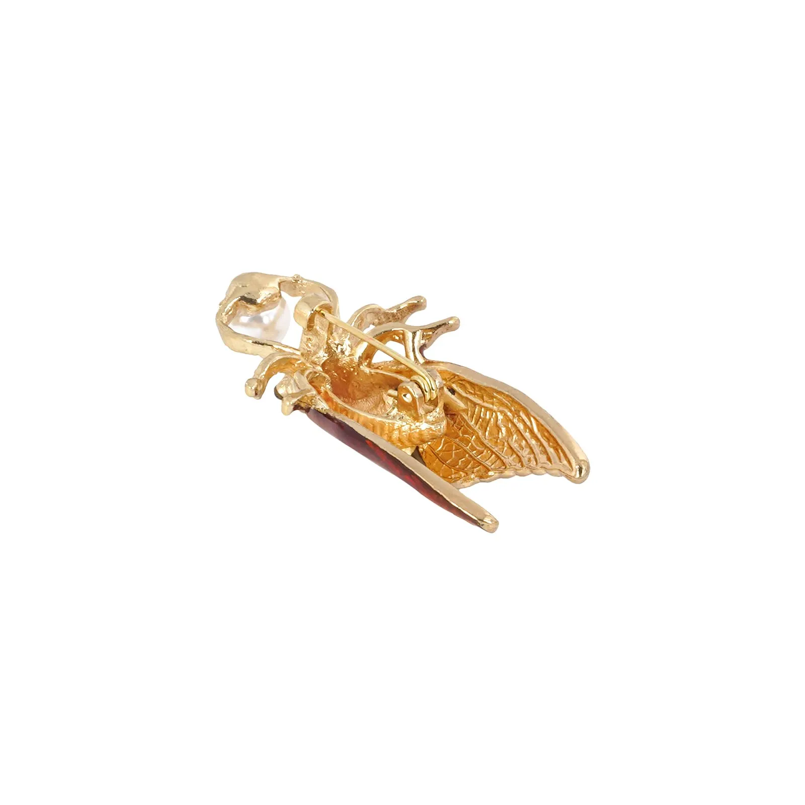 Joker & Witch Emory Red Wing Cricket Brooch